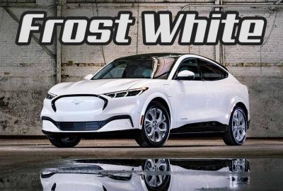Image principale de l'actu: Mustang Mach-E Frost White : le SUV électrique, blanc comme neige !