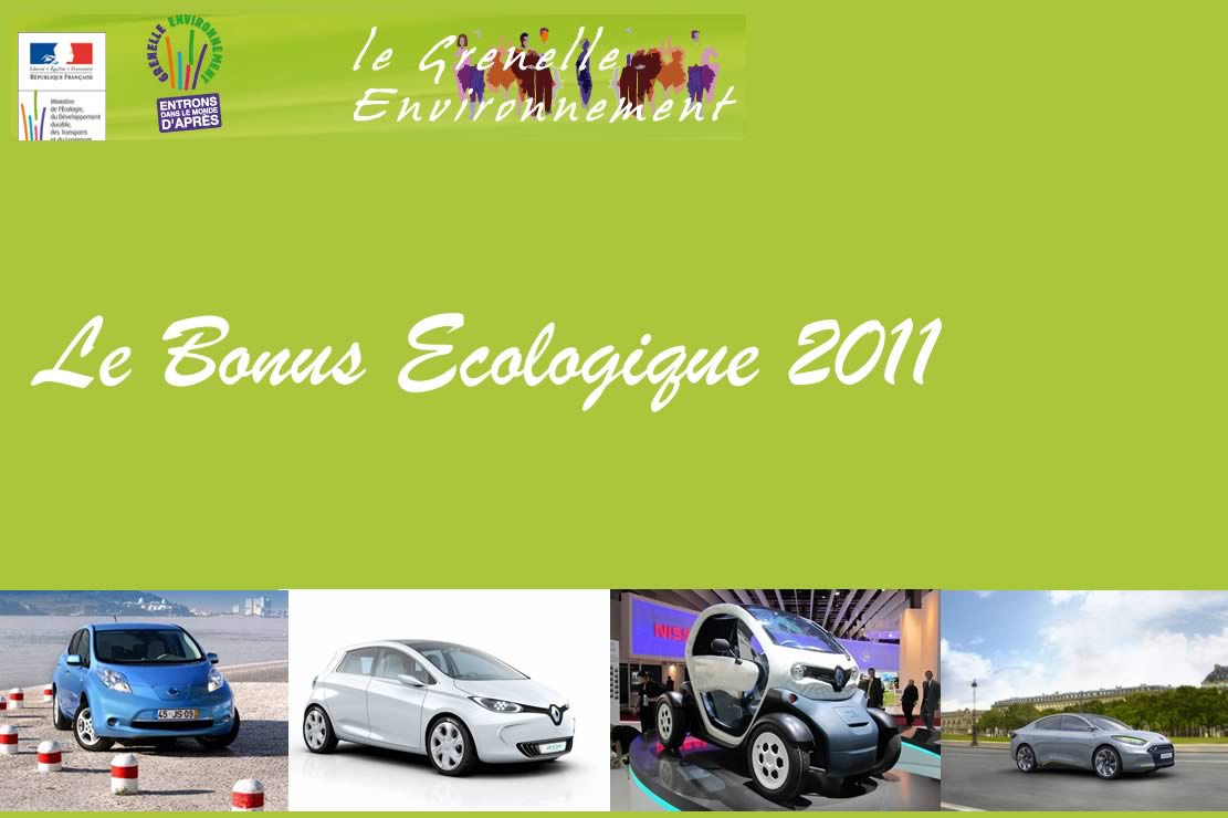 Image principale de l'actu: Le bonus ecologique 2011 