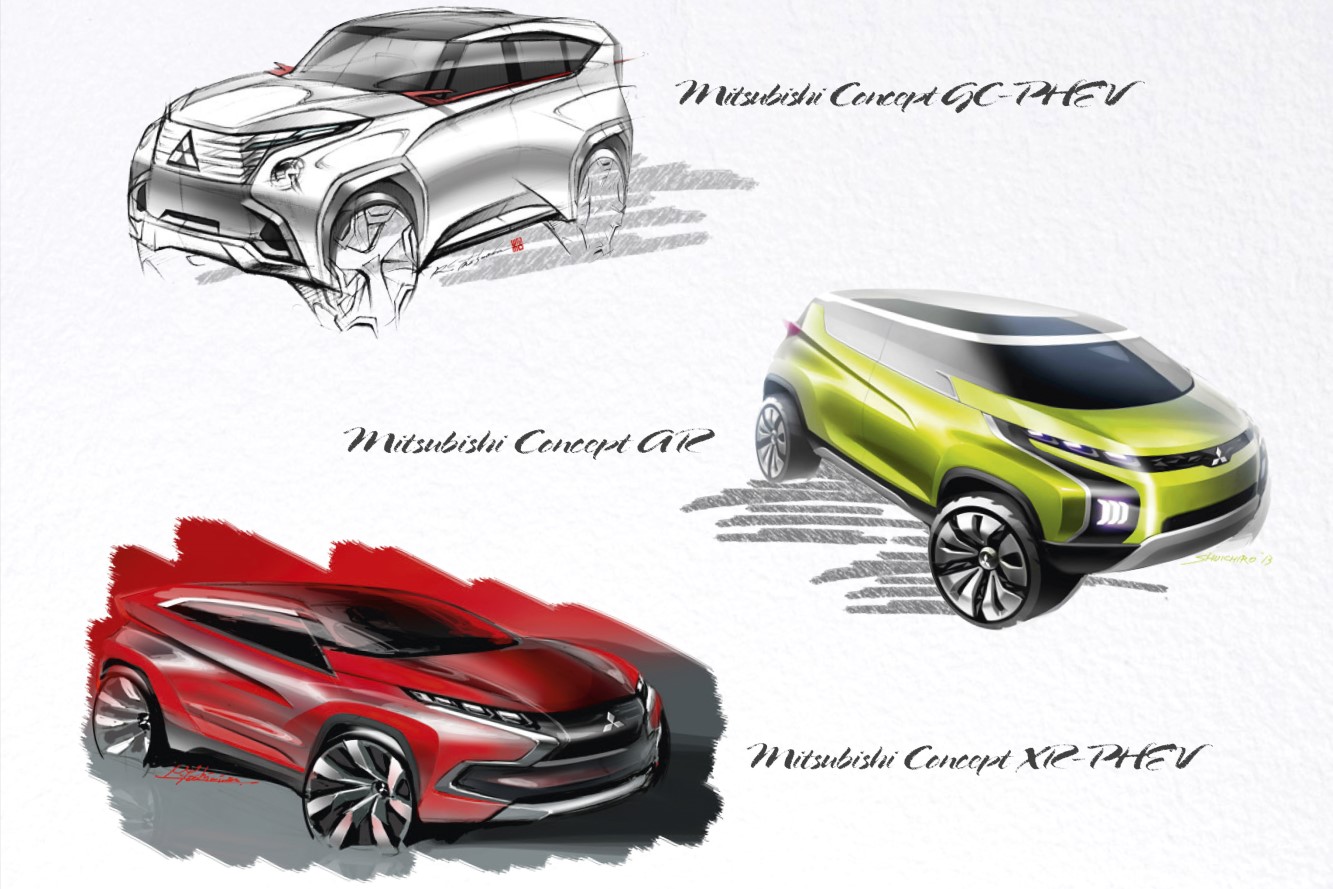Mitsubishi debarque a geneve avec trois concepts hybrides 