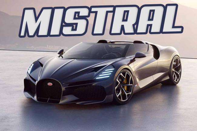 Bugatti W16 Mistral : enfin une Chiron décapsulée