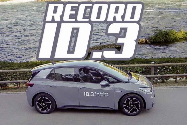 Volkswagen ID.3 : un record de 531 km en 100% électrique !