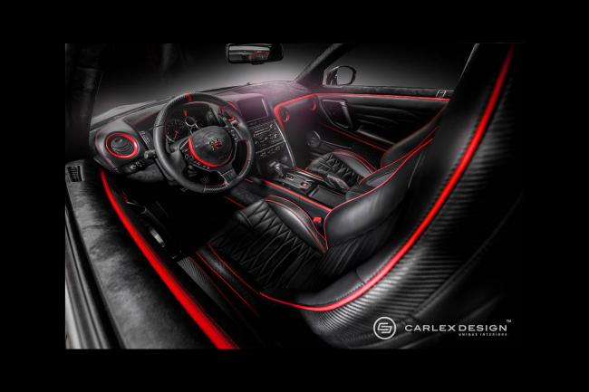 Carlex design retouche l habitacle de la nissan gt r 