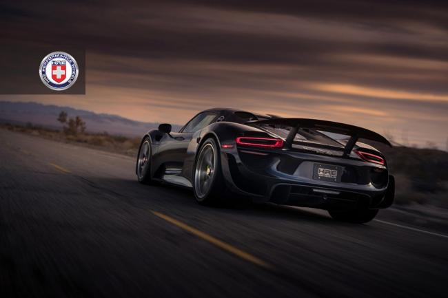 La porsche 918 spyder montee en hre wheels 