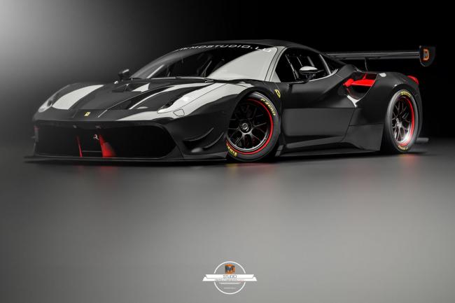 La ferrari 488 gt3 imaginee en 3d 