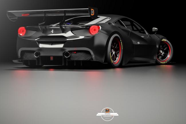 La ferrari 488 gt3 imaginee en 3d 