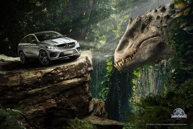 Le mercedes gle coupe en vedette dans le film jurassic world 