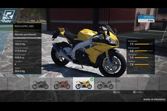 Ride la nouvelle simulation de moto sur console 