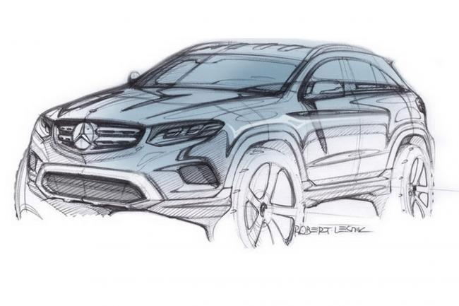 Le mercedes glc s esquisse deux jours avant sa presentation 