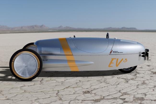 Ev3 concept la morgan three wheeler electrique a goodwood 