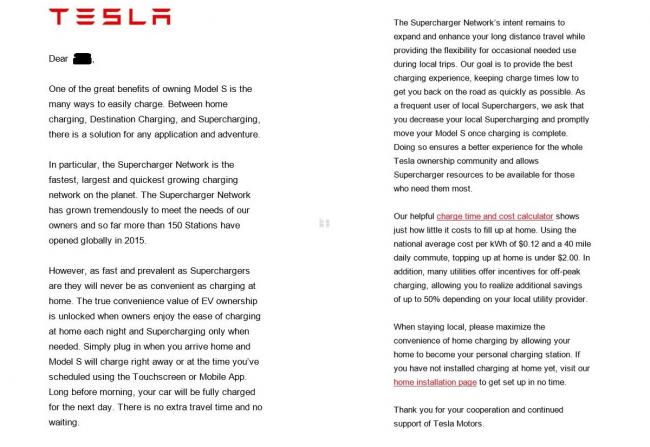 Tesla invite ses clients a limiter l usage des superchargers 