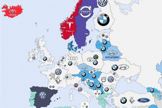 Infographie les marques les plus recherchees par pays 