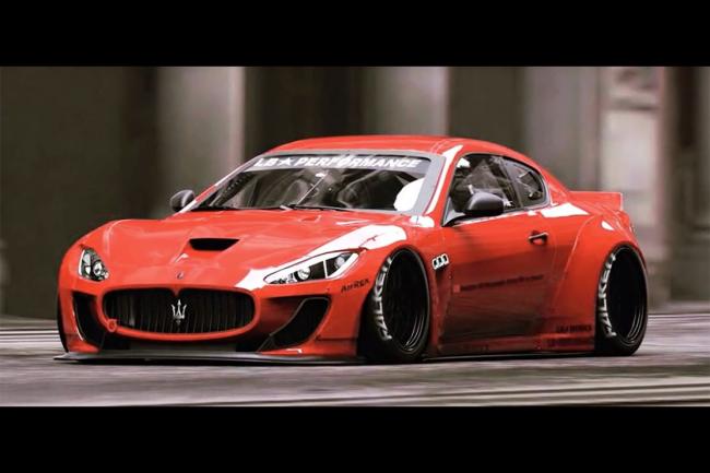 Liberty walk etudie un kit carrosserie pour la maserati gran turismo 