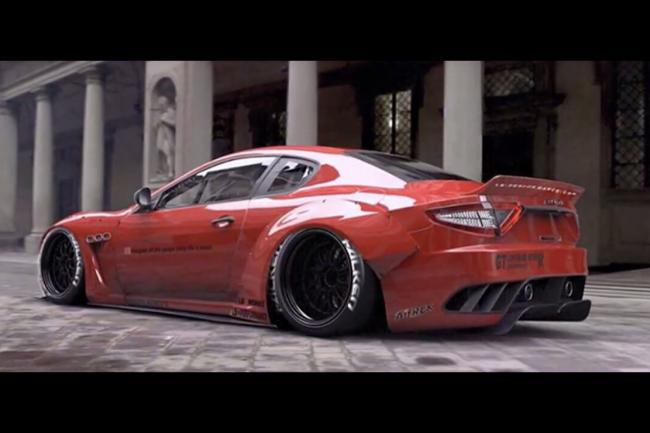 Liberty walk etudie un kit carrosserie pour la maserati gran turismo 