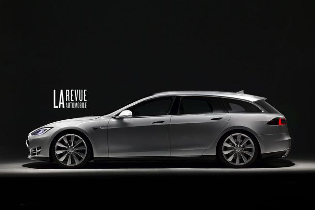 Illustration la tesla model s wagon 