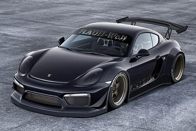 Le porsche cayman gt4 rwb imagine virtuellement 