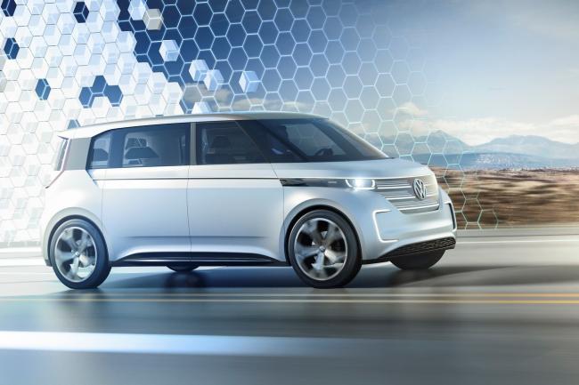 Volkswagen budd e concept le combi electrique est au ces 