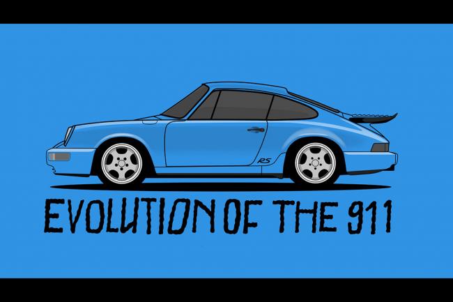 La lente evolution de la porsche 911 en une video 