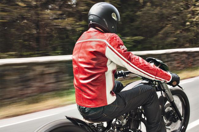 Cuir moto segura jones pour rider vintage 