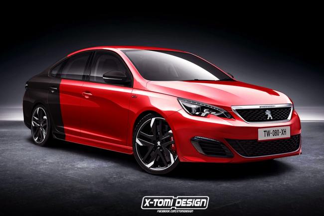 La peugeot 308 sedan habillee en version gti 