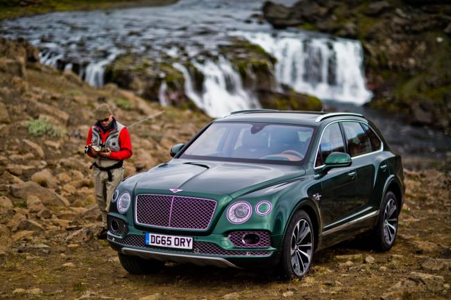 A la peche a la mouche en bentley bentayga 