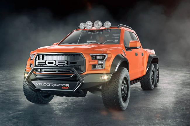 Hennessey f150 velociraptor 6x6 le monstre sorti du baja 1000 