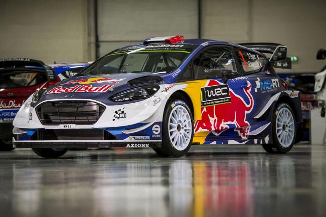 La ford fiesta wrc est habillee par red bull 