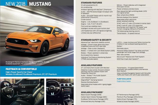 De nouveaux equipements pour la ford mustang restylee 