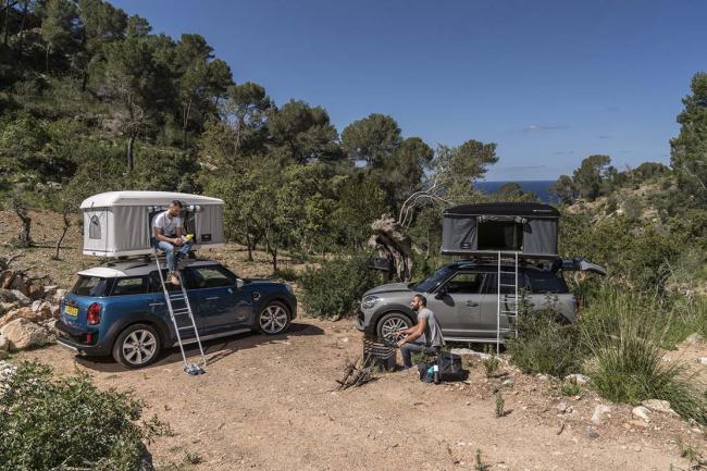 Le mini countryman peut recevoir une tente airtop 