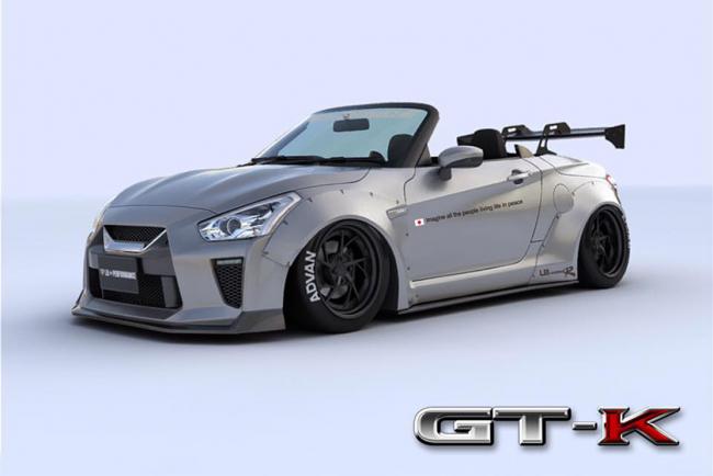 Daihatsu gt k une gt r cabriolet de poche concoctee par liberty walk 