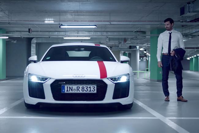 Audi r8 rws ideale pour faire le show dans le parking 