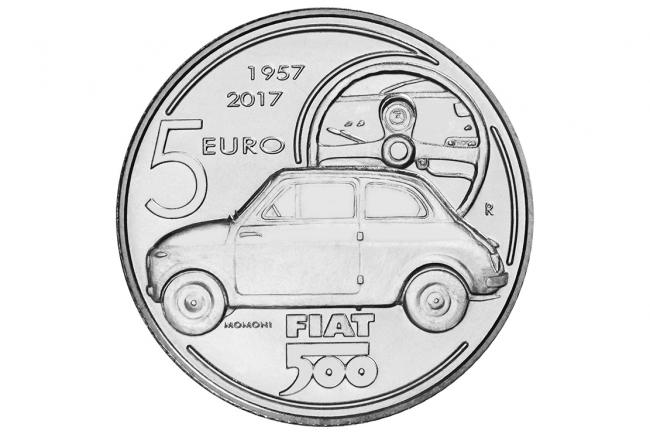 Fiat 500 une piece dargent a son effigie 