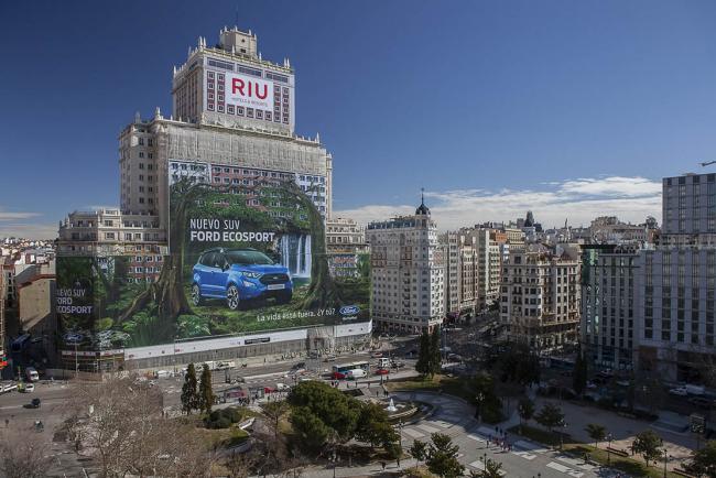 Ford ecosport une publicite record installee a madrid 