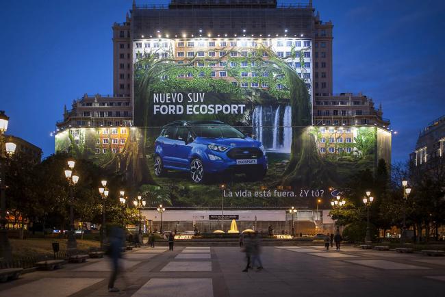 Ford ecosport une publicite record installee a madrid 