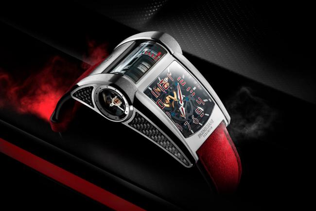 La bugatti chrion sport a sa montre parmigiani type 390 