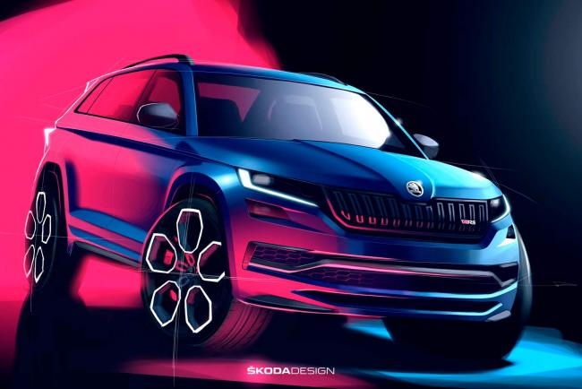 Skoda Kodiaq RS : des croquis en guise de préambule