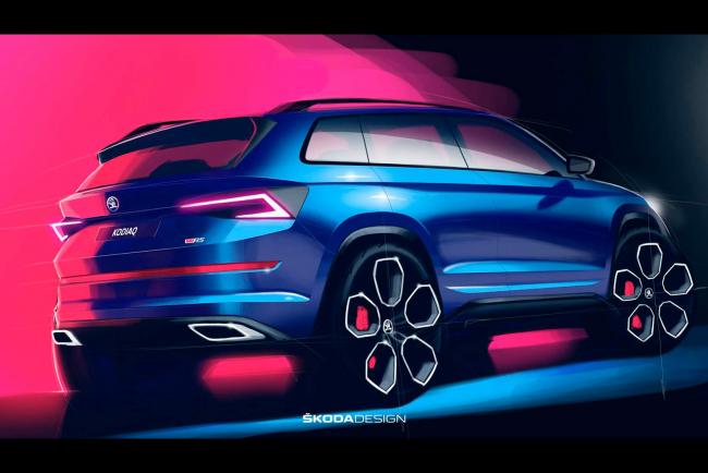 Skoda Kodiaq RS : des croquis en guise de préambule