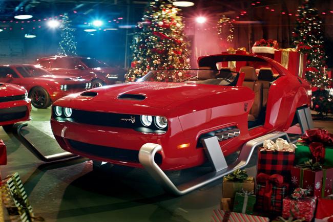 Dodge santa sleigh le traineau tout en muscles du pere noel 