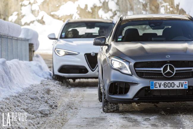 Essai comparatif : Alfa Romeo Stelvio 280 VS Mercedes GLA 45 AMG