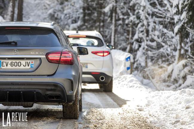 Essai comparatif : Alfa Romeo Stelvio 280 VS Mercedes GLA 45 AMG