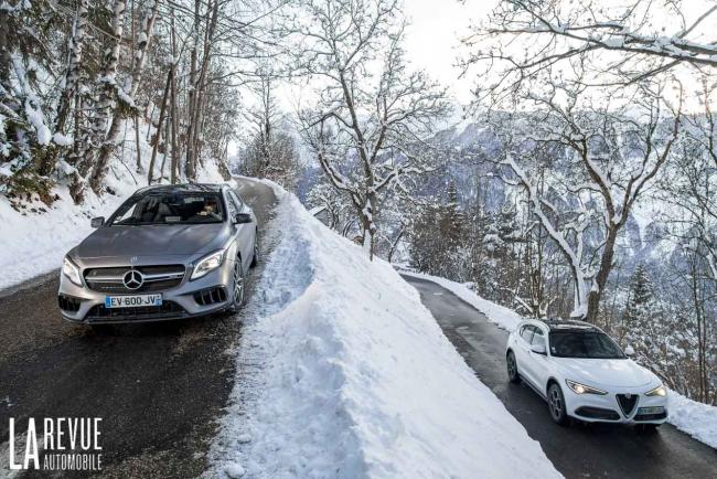 Essai comparatif : Alfa Romeo Stelvio 280 VS Mercedes GLA 45 AMG