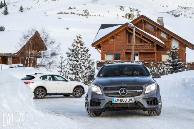 Essai comparatif : Alfa Romeo Stelvio 280 VS Mercedes GLA 45 AMG