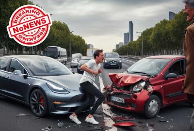 Image principale de l'actu: Un fan de Tesla se fait humilier par une Renault Twingo sur le périphérique