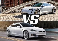 Porsche Taycan Turbo S VS Tesla Model S performance : le match des électriques