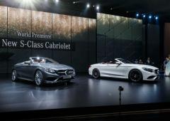 Une mercedes classe s a ciel ouvert avec la version cabriolet 