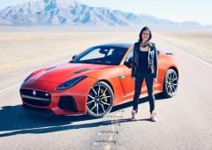 Michelle rodriguez franchit les 323 km h en jaguar f type svr 