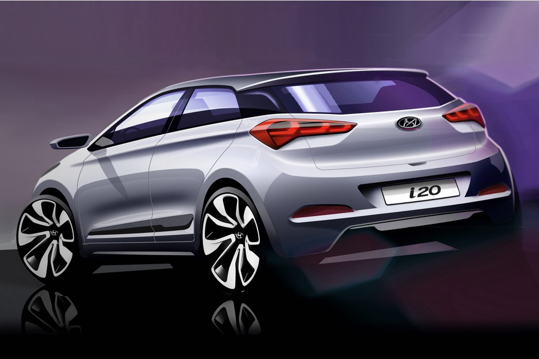 Premieres esquisses de la nouvelle hyundai i20 2015 