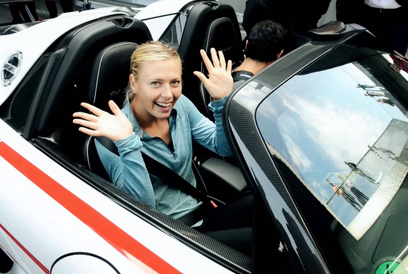 Video maria sharapova embarquee par mark webber en porsche 918 spyder 