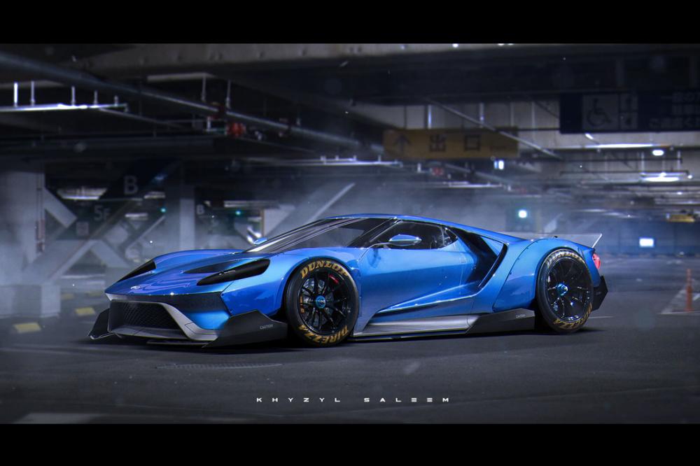 Image principale de l'actu: La ford gt imaginee a la sauce liberty walk 