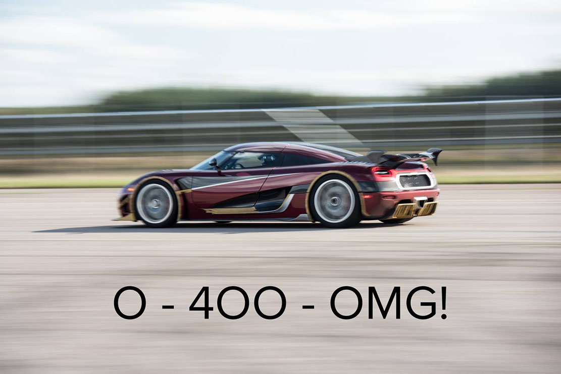 Image principale de l'actu: Koenigsegg annonce un record sur le 0 400 0 km h avec l agera rs 