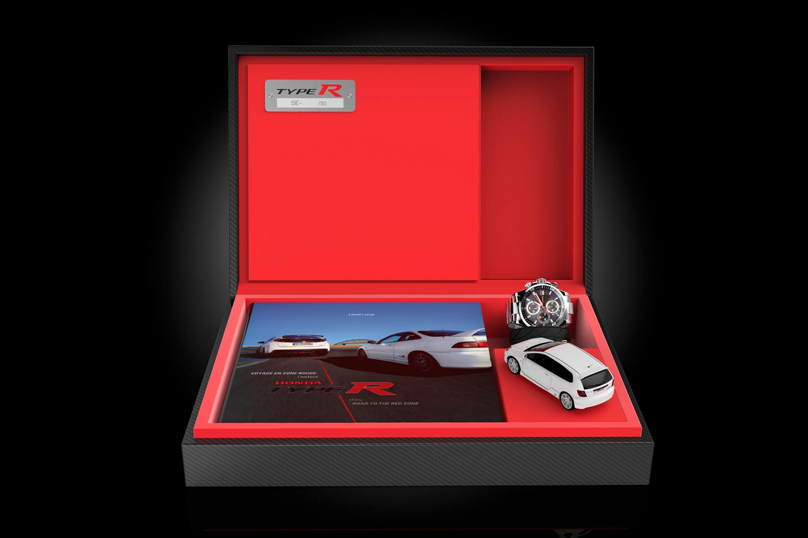 Image principale de l'actu: Honda typer r un coffret exclusif du livre voyage en zone rouge 